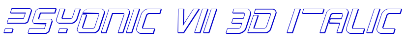 PsYonic VII 3D Italic font